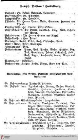Gr. Post= und Eisenbahnbehörden