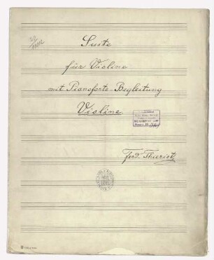 Suite für Violine mit Pianoforte-Begleitung