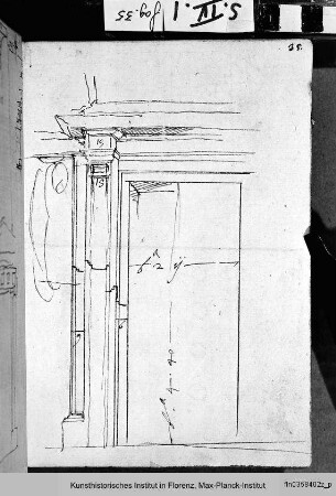 Biblioteca Laurenziana in Florenz : Aufmaße des Vestibüls