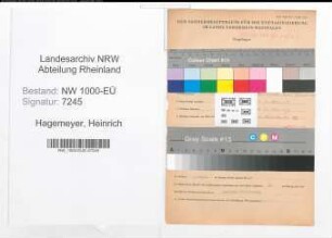 Entnazifizierung Heinrich Hagemeyer, geb. 05.02.1885 (Polizeioberinspektor)