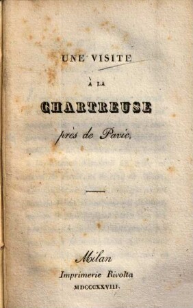 Une visite à la Chartreuse près de Pavie