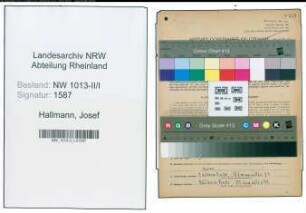 Entnazifizierung Josef Hallmann , geb. 19.11.1903 (Ingenieur)