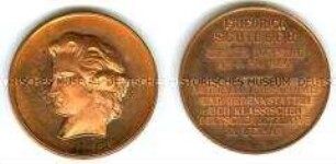 Medaille auf Friedrich Schiller zum 175. Todestag