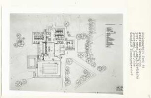 Stadtbad, Berlin-Tiergarten (Diplomarbeit bei Karl Wilhelm Ochs): Grundriss Eingangsgeschoss 1:200