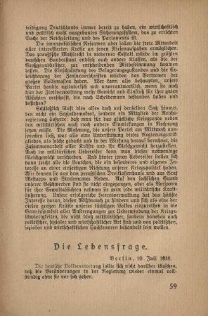 Die Lebensfrage