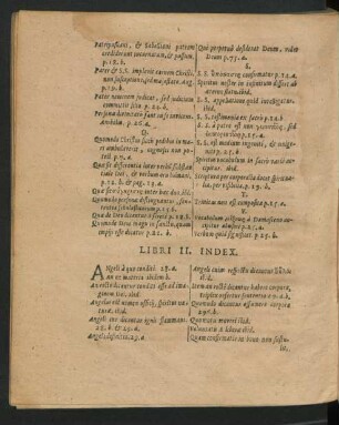 Libri II. Index.