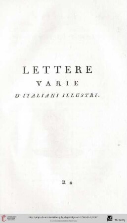 Lettere varie d'italiani illustri