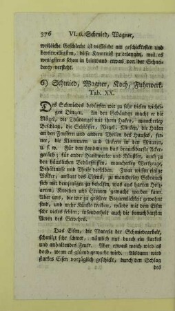 6) Schmied, Wagner, Koch, Fuhrwerk