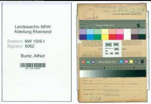 Entnazifizierung Alfred Buntz , geb. 03.11.1907 (Lagerist)
