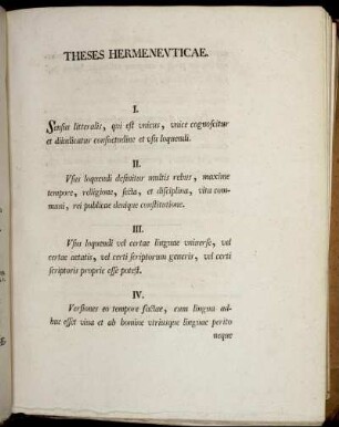Theses Hermeneuticæ.
