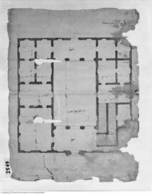 Frascati, Villa des Kardinals Guastavillani, Grundriss des Erdgeschosses