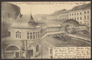 Ansichtskarte Zugangsbereich "Hochbahn-Bahnhof Prinzenstrasse"
