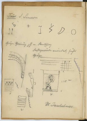 St. Simeon, Trier: Details (aus: Skizzen- und Fotoalbum 8)