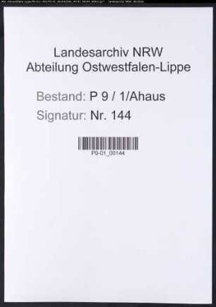 Sterberegister Standesamt Ahaus