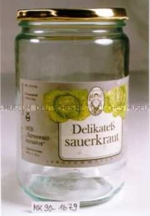 Glas für Delikatesssauerkraut