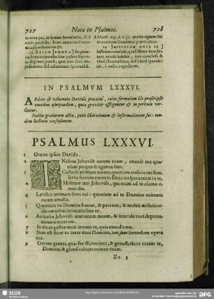 In Psalmum LXXXVI.[i.e. LXXXV.] Psalmus LXXXVI. [i.e. LXXXV.]