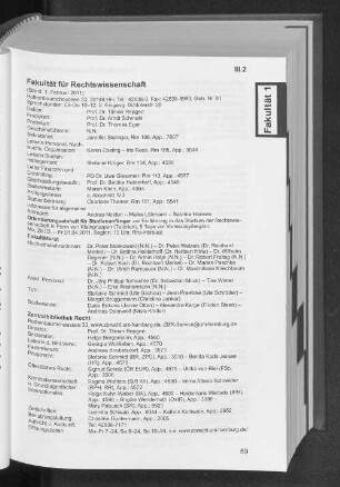 III.2 Fakultäten