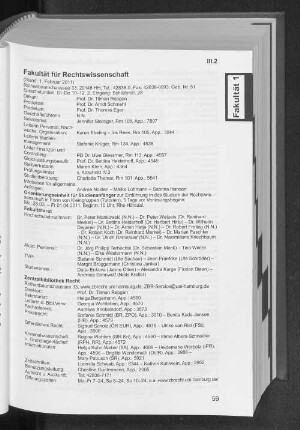 III.2 Fakultäten