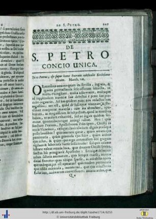 De Sancto Petro Apostolo