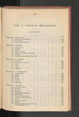 Colonial Regulations