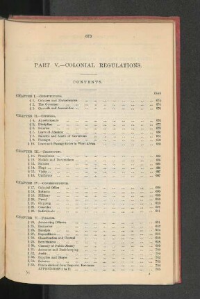 Colonial Regulations