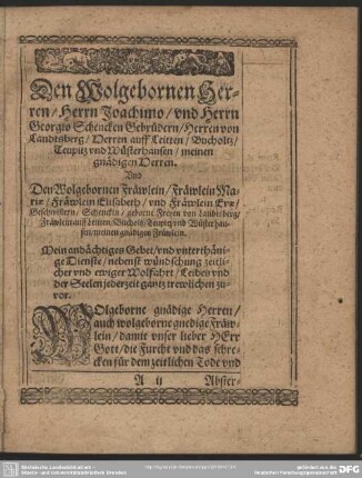 Leichenpredigt : Christliche Leichpredigt. Vorrede. Exordium