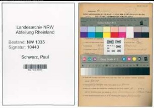 Entnazifizierung Paul Schwarz , geb. 30.09.1902 (Steiger)