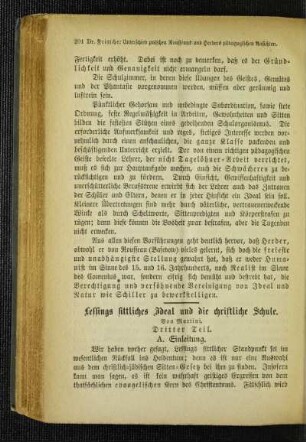 Lessings sittliches Ideal und die christliche Schule