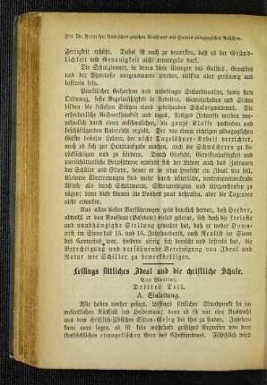 Lessings sittliches Ideal und die christliche Schule