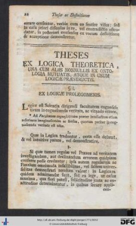 Logica Theoretica.