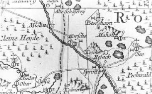 Quitzdorf am See-Horscha. Oberlausitzkarte, Schenk, 1759