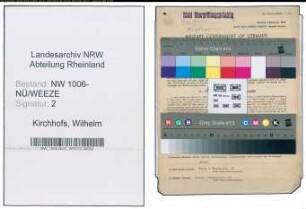 Entnazifizierung Wilhelm Kirchhofs , geb. 09.03.1888 (Viehhaendler)