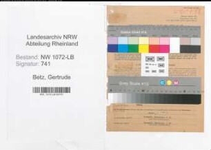 Entnazifizierung Gertrude Betz , geb. 10.11.1905 ()