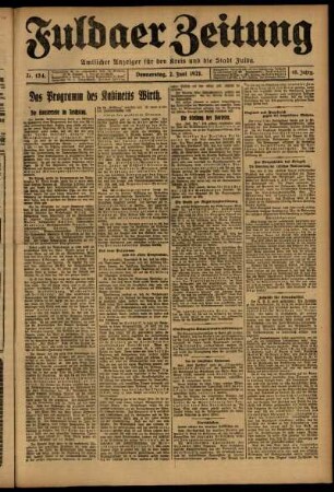Ausgabe vom Donnerstag, den 02. Juni 1921.