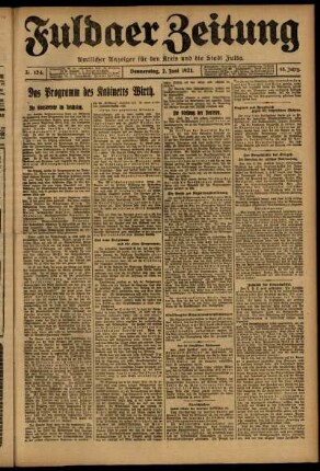 Ausgabe vom Donnerstag, den 02. Juni 1921.