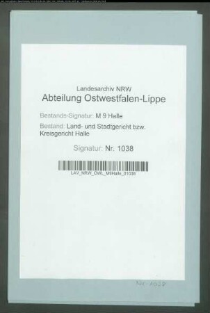 Legitimation der Erben des Gymnasiallehrers Peter Heinrich Jerrentrup zu Minden