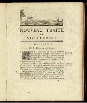 Nouveau traité du Nivellement.