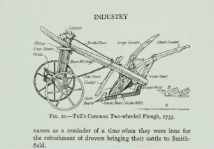 Zweirädriger Pflug, 1733