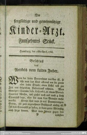 Funfzehntes Stück