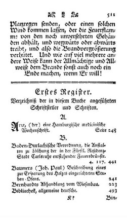 Erstes Register. Verzeichniß der in diesem Buche angeführten Schriftsteller und Schriften