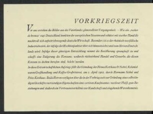 Vorkriegszeit