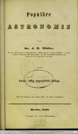 Populäre Astronomie