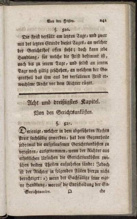 Acht und dreißigstes Kapitel. Von den Gerichtsunkösten.