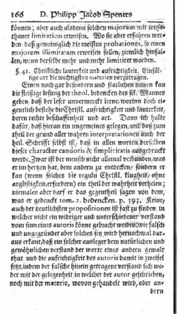 §. 41. Christliche lauterkeit und aufrichtigkeit. Einfältige art die wichtigsten materien vorzutragen