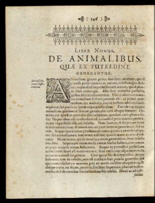 Liber Nonus, De Animalibus, Quae Ex Putredine Generantur.