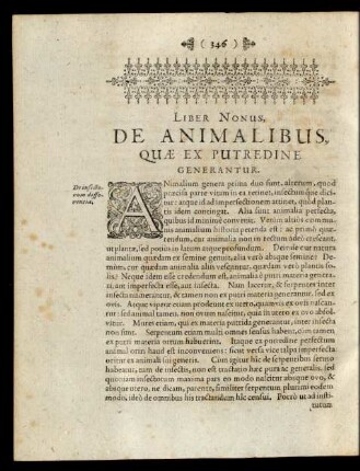 Liber Nonus, De Animalibus, Quae Ex Putredine Generantur.