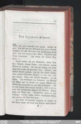 Das bezauberte Schwert.