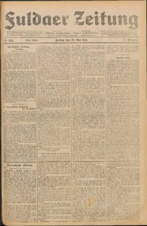 Ausgabe vom Freitag, den 29. Mai 1914.