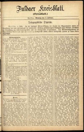 Ausgabe vom Montag, den 04. Februar 1878.