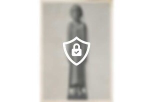 [Name maskiert] Der Blinde: Eichenholzskulptur aus "Fries der Lauschenden";